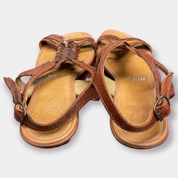 Maya Leather Sandals Authentic Made in Mexico Manmade Size 9 - Picture 4 of 7